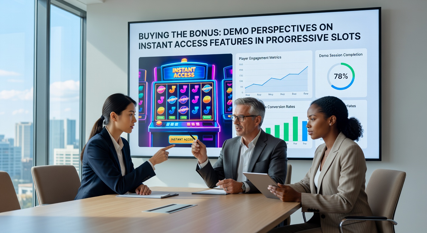 Close-up of slot interface in demo with bonus buy menu open, progressive counters rising dynamically