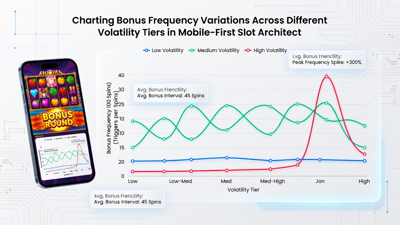 Detailed breakdown of bonus frequency metrics segmented by volatility tier and mobile session duration