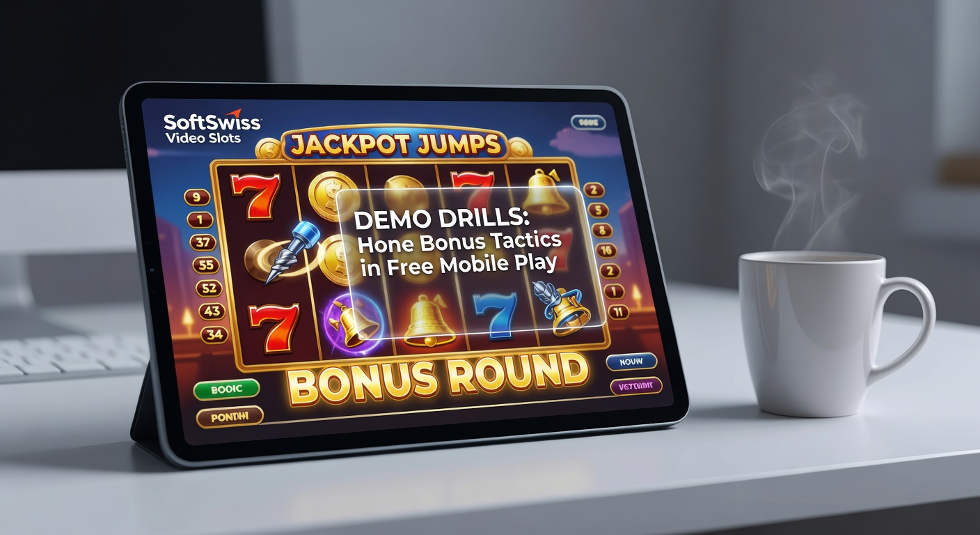 SoftSwiss video slot demo interface on a mobile screen showing jackpot meters and bonus triggers