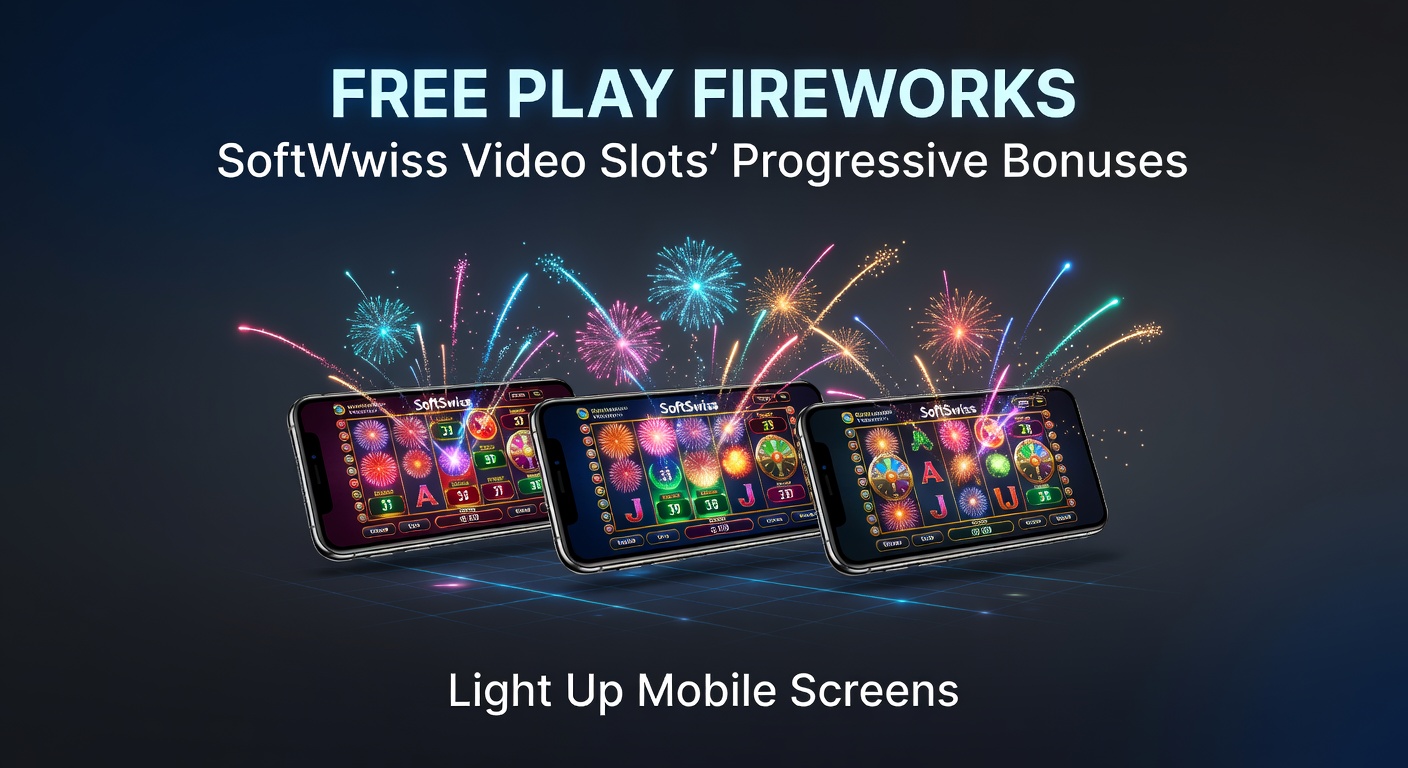 Close-up of a SoftSwiss video slot progressive bonus wheel on a mobile screen, with glowing jackpots and exploding firework effects during free play