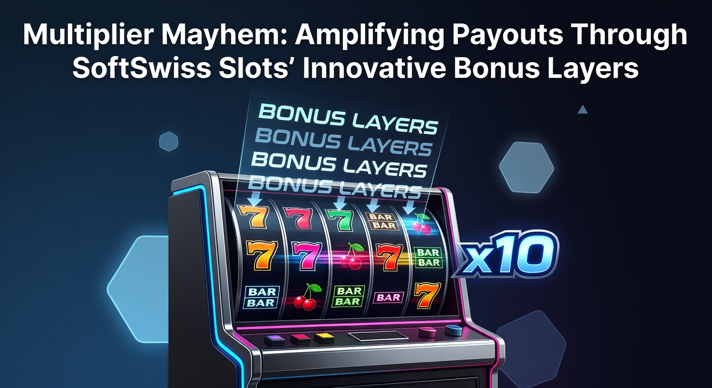 Vibrant SoftSwiss slot screen showing escalating multiplier trails during a bonus round, with glowing symbols stacking payouts