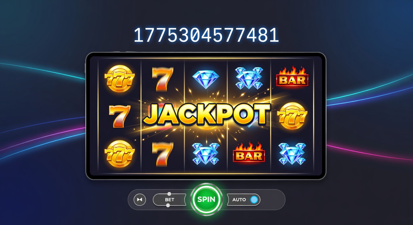 Vibrant digital slot reels spinning with colorful symbols and jackpot lights glowing in the background, capturing the excitement of online casino gameplay