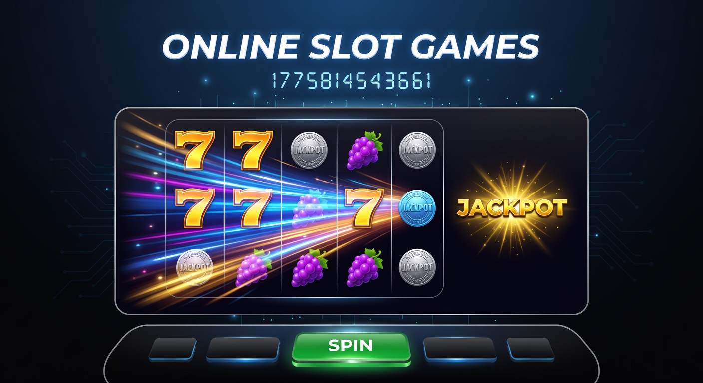Colorful online slot reels spinning with symbols like fruits, gems, and wilds on a digital casino interface, highlighting vibrant graphics and jackpot counters